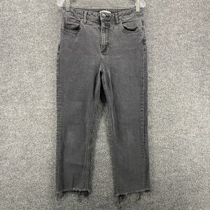 Elizabeth and James‎ Jeans Womens 12 Gray Wash Straight Cropped High Rise Preppy